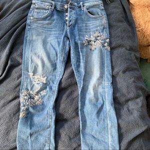 Floral Patch Jeans